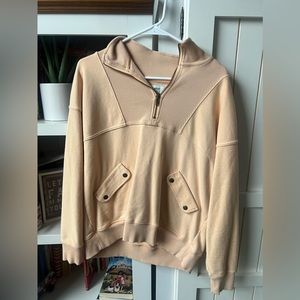 Small Orange/Yellow Aerie Buttoned Sweater